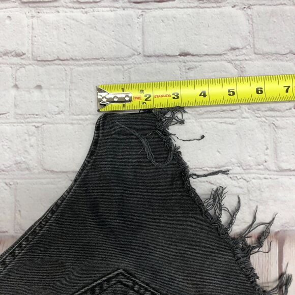 Boyish by Her Women Black Denim Shorts Size 27 Style Cody Cotton Blend B289 -4 - Picture 5 of 16